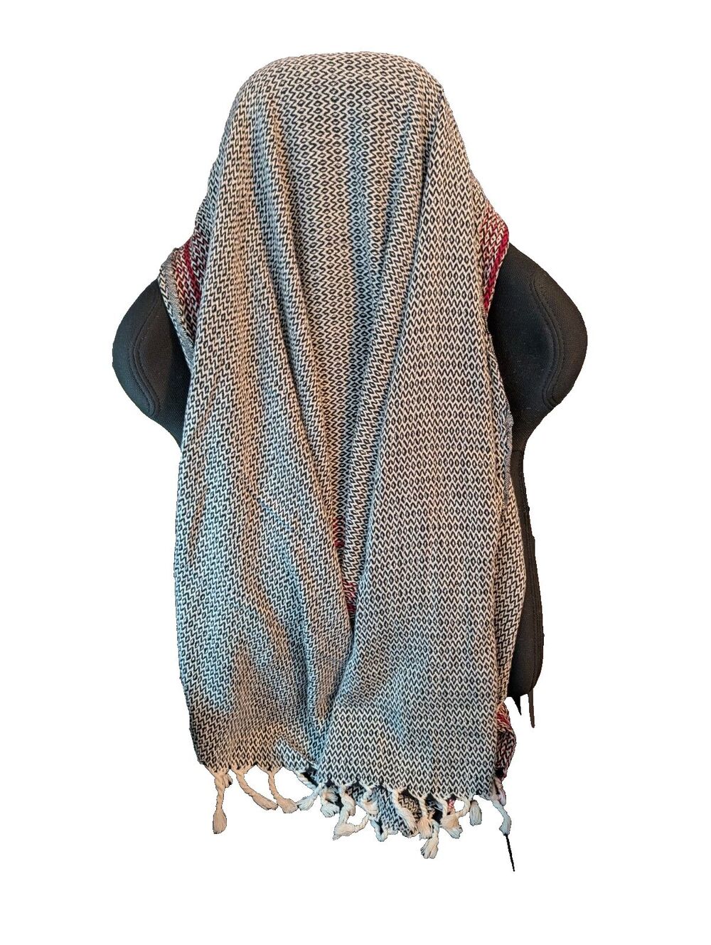 ODDBIRD Co. Ethically Made Woven Throw Blanket (Black/W